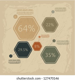Vintage infographic template. Vector illustration.