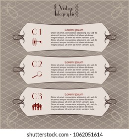 Vintage infographic vector image long