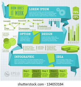 Vintage infographics set. Vector.