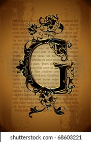 Vintage initial letter g
