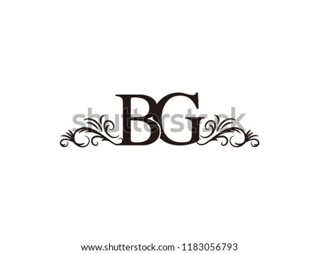 Vintage Initial Letter Logo Bg Couple Stock Vector Royalty Free