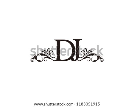 Vintage Initial Letter Logo Dj Couple Stock Vector Royalty Free