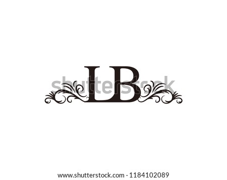 Vintage Initial Letter Logo Lb Couple Stock Vector Royalty Free