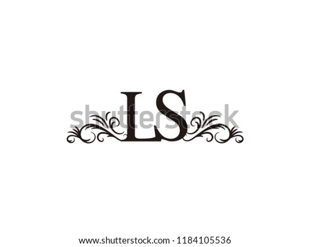 Vintage Initial Letter Logo Ls Couple Stock Vector Royalty Free