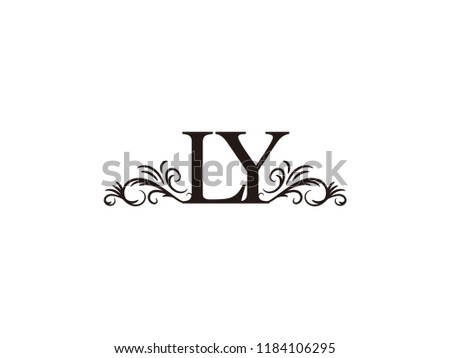 Vintage Initial Letter Logo Ly Couple Stock Vector Royalty Free