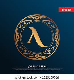 vintage initial A letter logo. modern font, icon template 