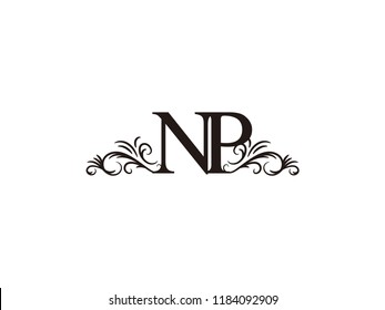 Vintage Initial Letter Logo Nr Couple Stock Vector Royalty Free