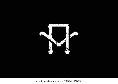 Logotipo AV de las letras iniciales antiguas. Este logotipo incorpora de forma creativa un tipo de letra de monograma antiguo. Será apto para regalías, boutique, hotel, heráldico, moda.