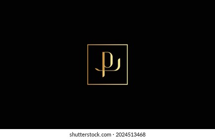 Logo De PJ De Letras Iniciales Vintage. Este logotipo incorpora de forma creativa un tipo de letra de monograma antiguo. Será apto para regalías, boutique, hotel, heráldico, moda.
