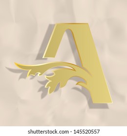 Vintage initials letter a