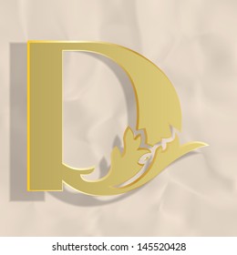 Vintage initials letter d