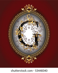 Vintage initials letter g