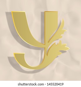 Vintage initials letter y