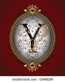 Vintage initials letter y
