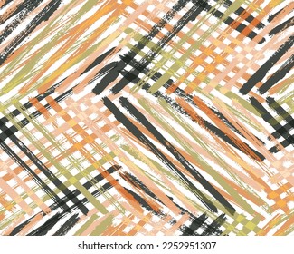 Diseño vectorial de fondo de tinta vintage. Superficie decorativa de líneas de pincel. Pintura acrílica textura áspera.