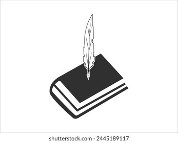 Vintage Ink and Book Vector Collection, Ink and Book Illustration Set, Whimsical Ink and Book Vector Artwork, Antique Ink and Book Vector Graphics