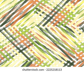 Vintage ink pattern vector illustration. Paintbrush elements handmade surface. Gouache paint messy illustration.