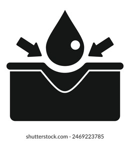 Vintage inkwell with quill pen icon vector illustration in black and white for classic writing and calligraphy, featuring artistic design and simplicity, perfect for office supplies and education