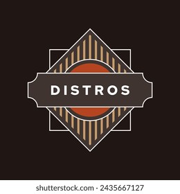 Vintage Insignia frame or label template. Suitable for retro style identity.