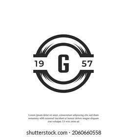 Vintage Insignia Letter G Logo Design Template Element. Suitable for Identity, Label, Badge, Cafe, Hotel Icon Vector