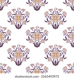 Vintage Inspired Pink and Beige Pattern