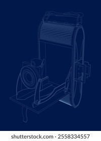 Vintage - Instant Camera contour. Vector illustration