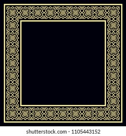 Vintage invitation border frame in art deco. Retro style frame and border. Art deco frame and label. Old retro vintage deco art design. 
