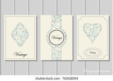 Vintage invitation brochure