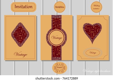 Vintage invitation brochure