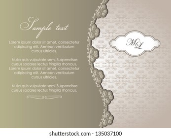 Vintage invitation card