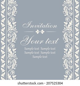 Vintage invitation card.