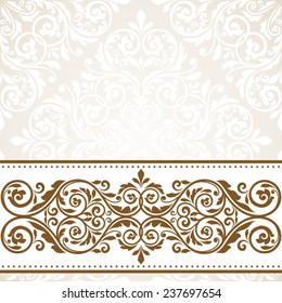 Vintage invitation card.