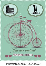 Vintage invitation card