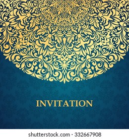 Vintage invitation card.
