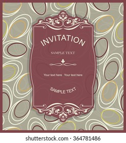 vintage invitation card