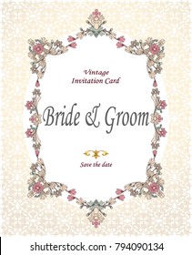 vintage invitation card