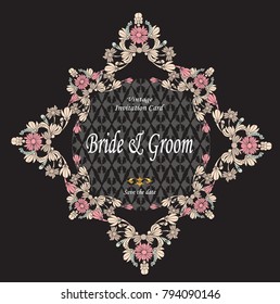 vintage invitation card