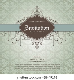 vintage invitation card