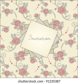 vintage invitation card