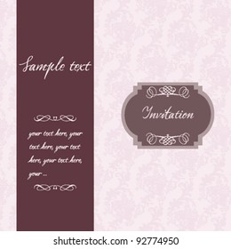 Vintage Invitation card