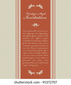 Vintage invitation card