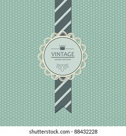 vintage invitation card design. vector illustration