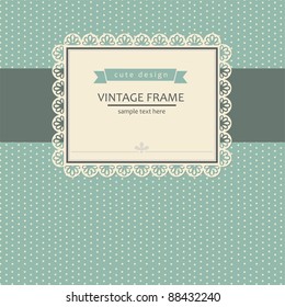 vintage invitation card design. vector illustration
