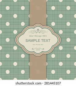 vintage invitation card with dots