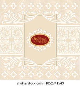 Vintage invitation card. Elegant and classic vector elements great for decoration.