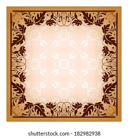 Vintage invitation card with elegant pattern,  place for text