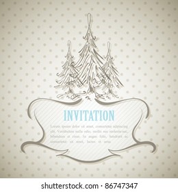 vintage invitation card. eps10