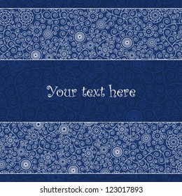 Vintage invitation card with lace ornament. Can be used for template, Valentine's Day decoration