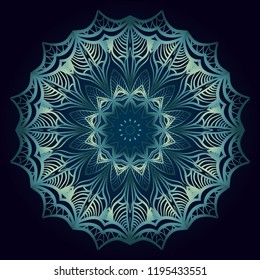 Vintage Invitation card with Mandala pattern. decorative elements. vector illustration. Anti-stress therapy pattern
