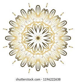 Vintage Invitation card with Mandala pattern. decorative elements. vector illustration. Anti-stress therapy pattern